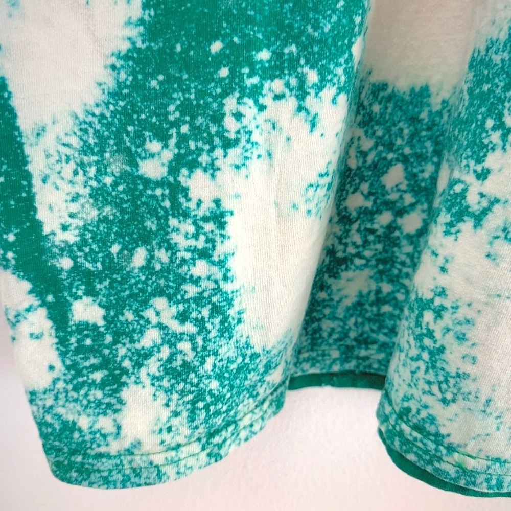 Hanes Teal and Cream Tie-Dye Scoop Neck Tee - Picture 11 of 11